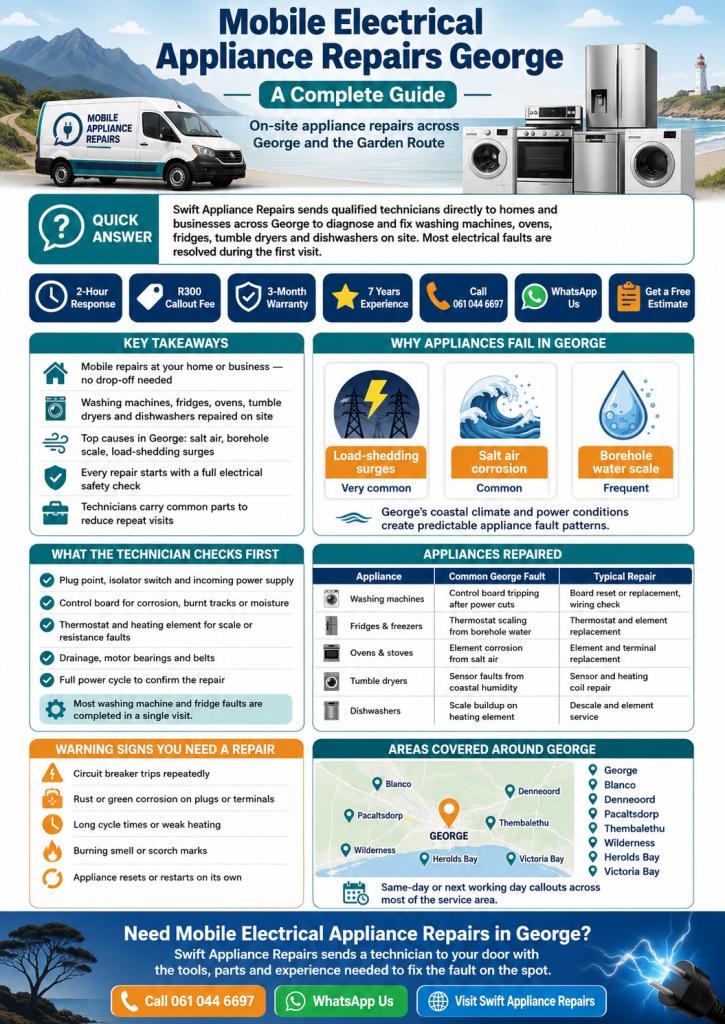 Mobile Electrical Appliance Repairs George